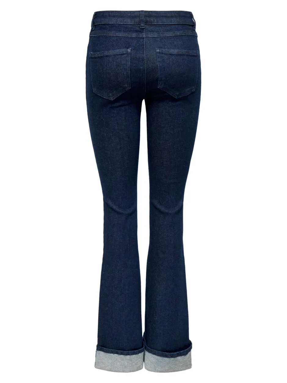 ONLMILA Mellemhøj talje Flared fit Jeans Dame Jeans|Jeans