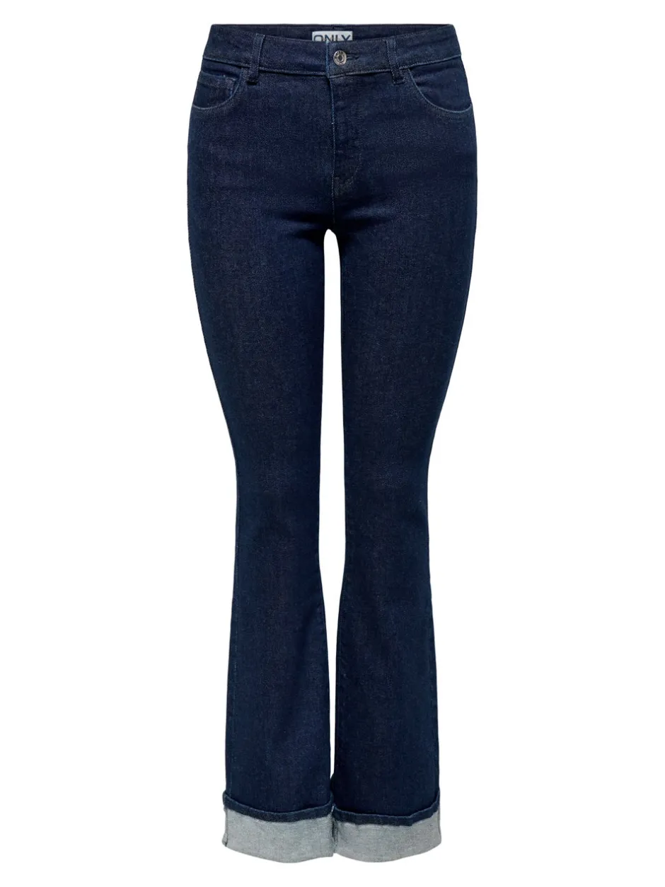 ONLMILA Mellemhøj talje Flared fit Jeans Dame Jeans|Jeans