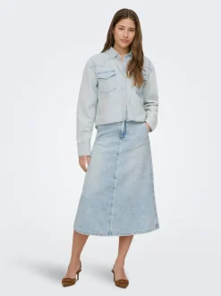 New ONLMINDY Denim Denim-nederdel Lang nederdel Dame Nederdele|Denimnederdele