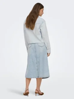 New ONLMINDY Denim Denim-nederdel Lang nederdel Dame Nederdele|Denimnederdele