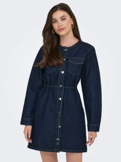Discount ONLMINNIE Kort kjole Dame Kjoler|Double Denim