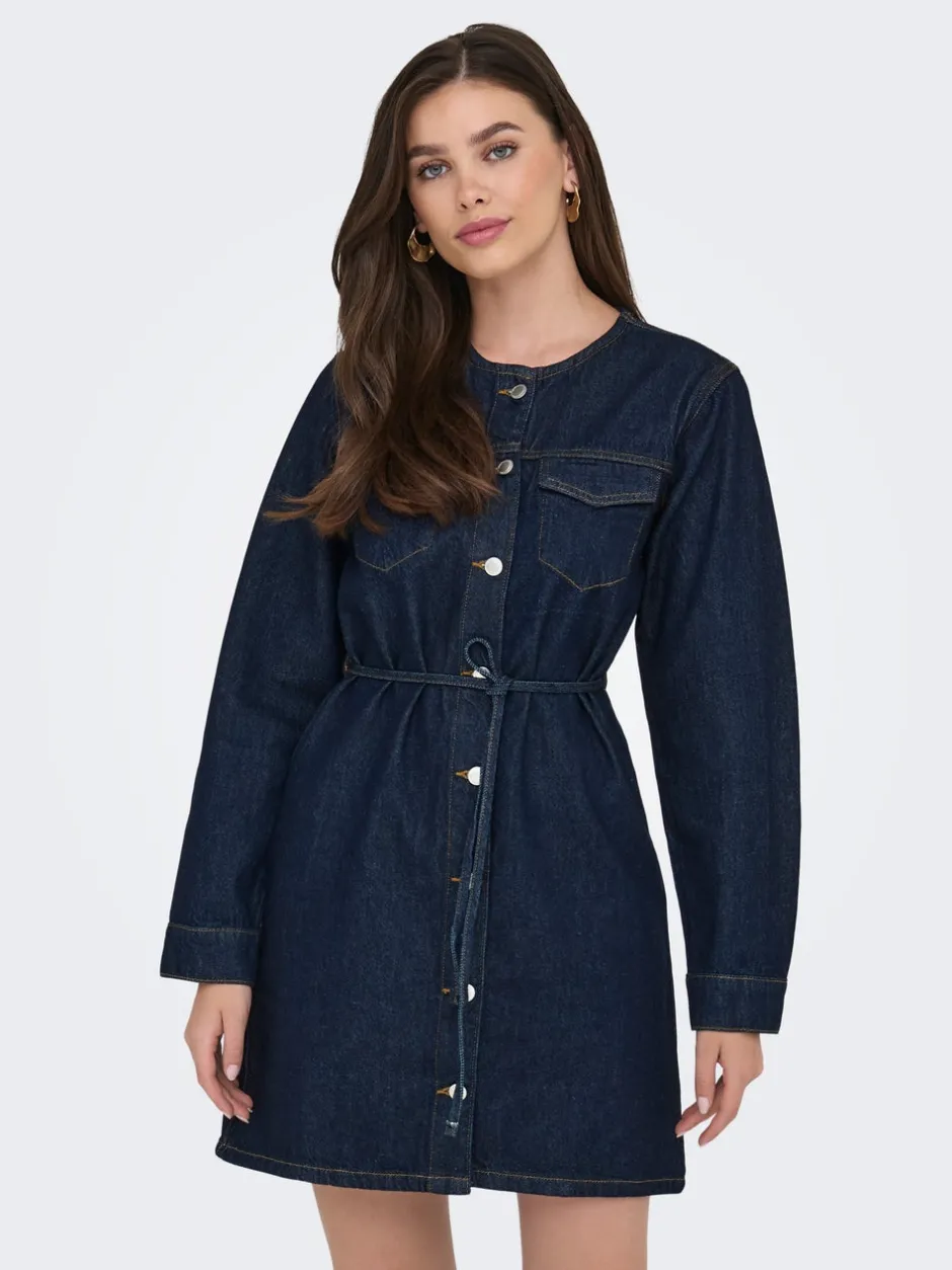 Discount ONLMINNIE Kort kjole Dame Kjoler|Double Denim