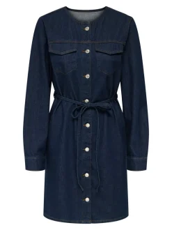 Discount ONLMINNIE Kort kjole Dame Kjoler|Double Denim