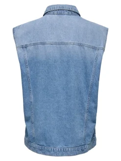 New ONLMYRNA Denimvest Dame Jakker Og Frakker|Double Denim