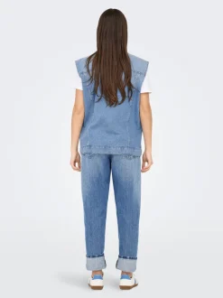 New ONLMYRNA Denimvest Dame Jakker Og Frakker|Double Denim
