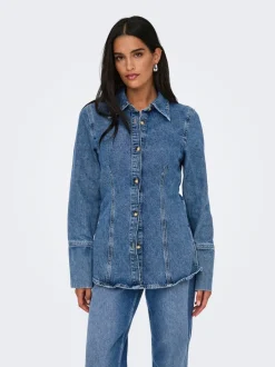 Clearance ONLNARA Denim-skjorte Dame Double Denim|Skjorter