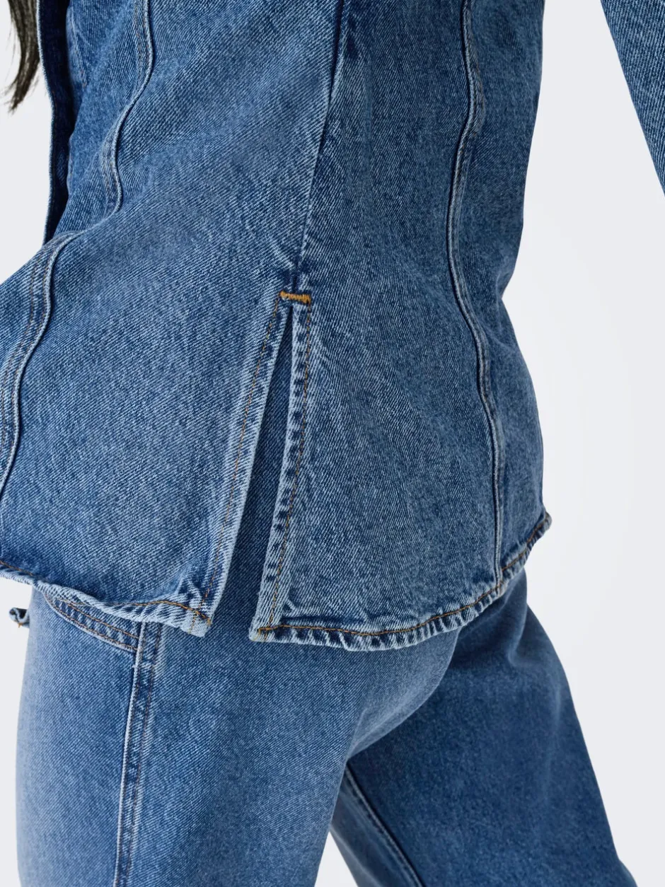 Clearance ONLNARA Denim-skjorte Dame Double Denim|Skjorter