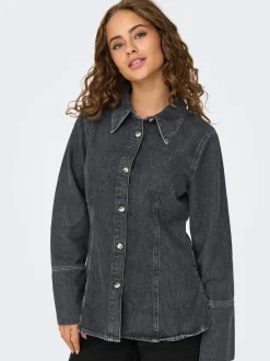 Best ONLNARA Denim-skjorte Dame Double Denim|Skjorter