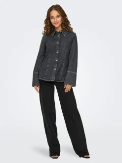 Best ONLNARA Denim-skjorte Dame Double Denim|Skjorter