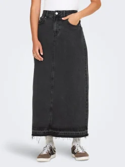 Best ONLNELIA Denim Denim-nederdel Lang nederdel Dame Nederdele|Denimnederdele