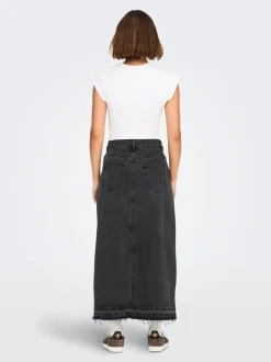 Best ONLNELIA Denim Denim-nederdel Lang nederdel Dame Nederdele|Denimnederdele