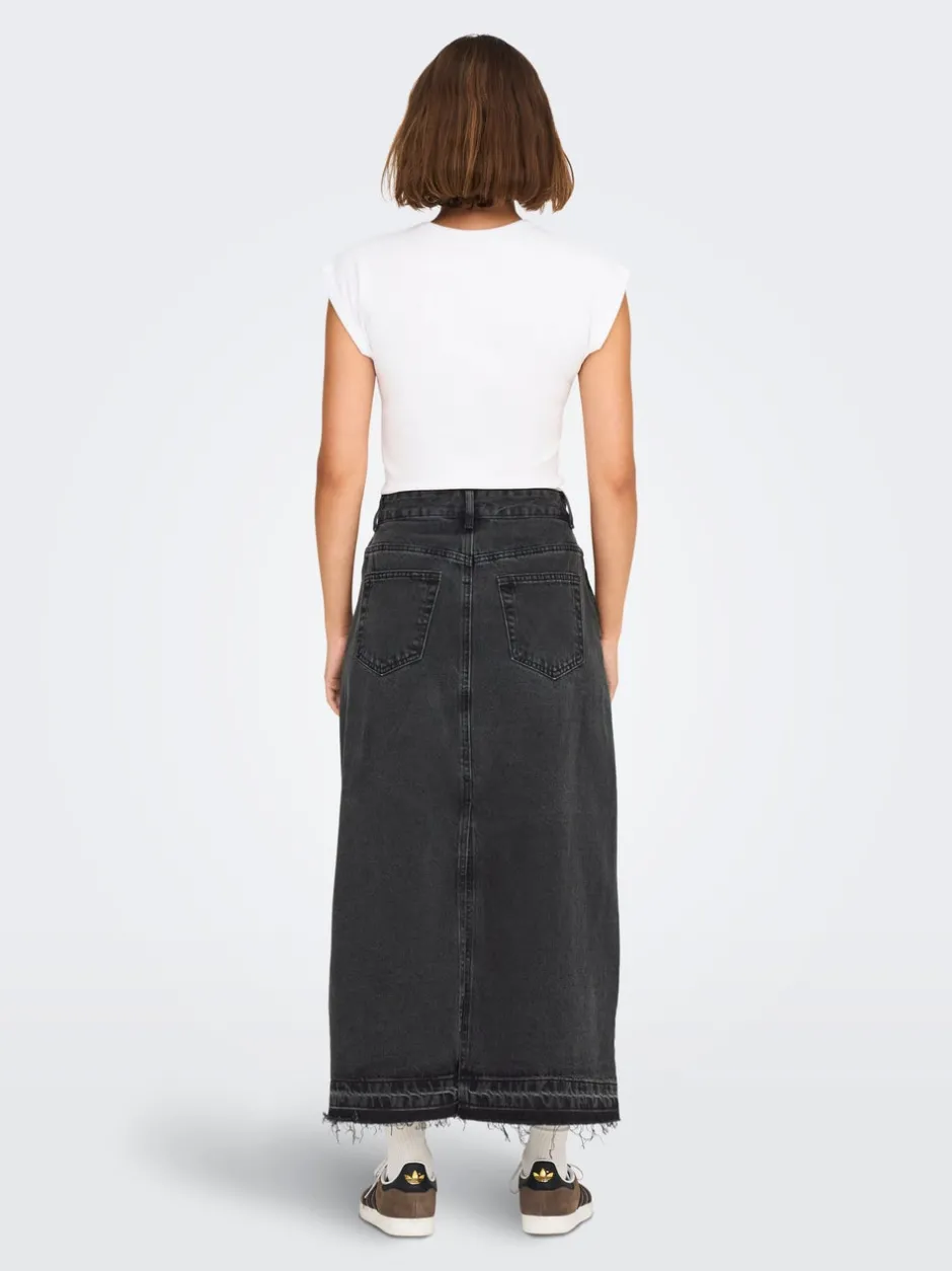 Best ONLNELIA Denim Denim-nederdel Lang nederdel Dame Nederdele|Denimnederdele