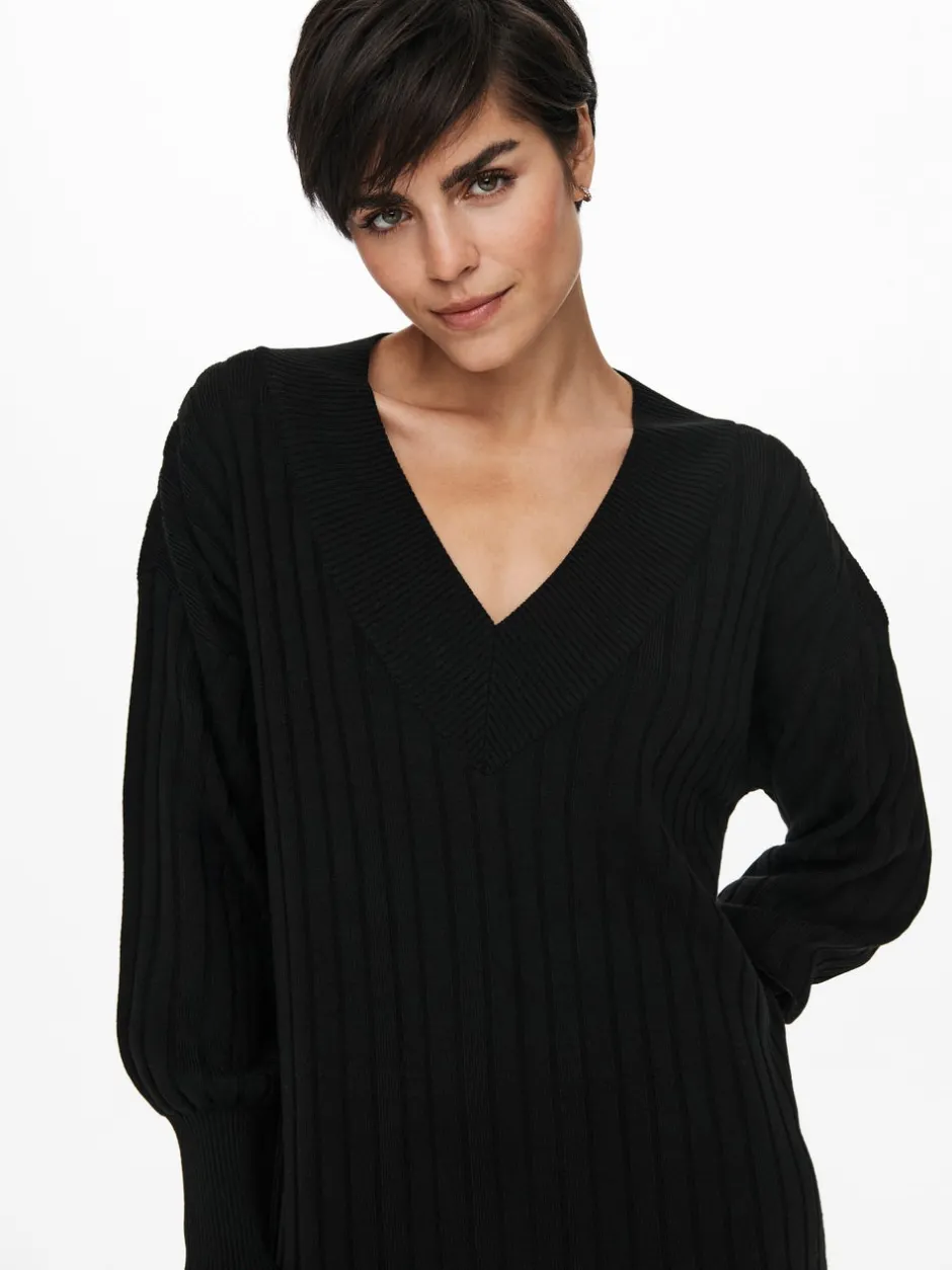 Discount ONLNEW Lang kjole Dame Strik & Cardigans|Kjoler
