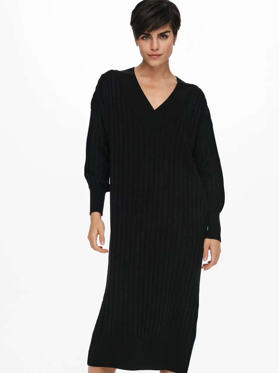 Discount ONLNEW Lang kjole Dame Strik & Cardigans|Kjoler