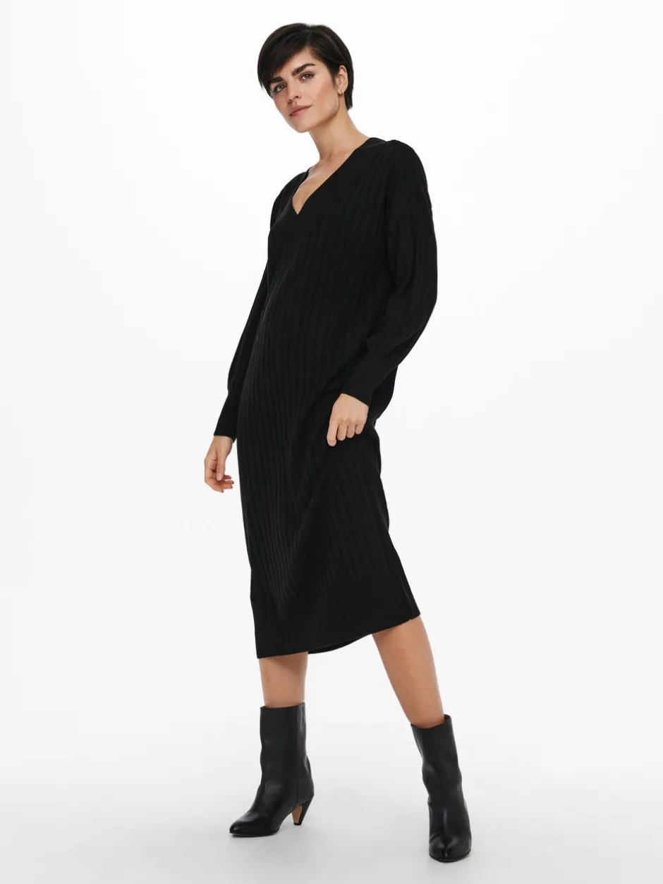 Discount ONLNEW Lang kjole Dame Strik & Cardigans|Kjoler