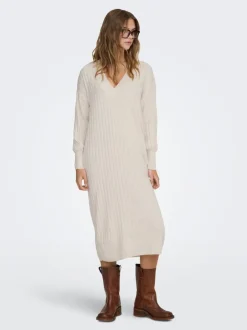 Best ONLNEW Lang kjole Dame Strik & Cardigans|Kjoler