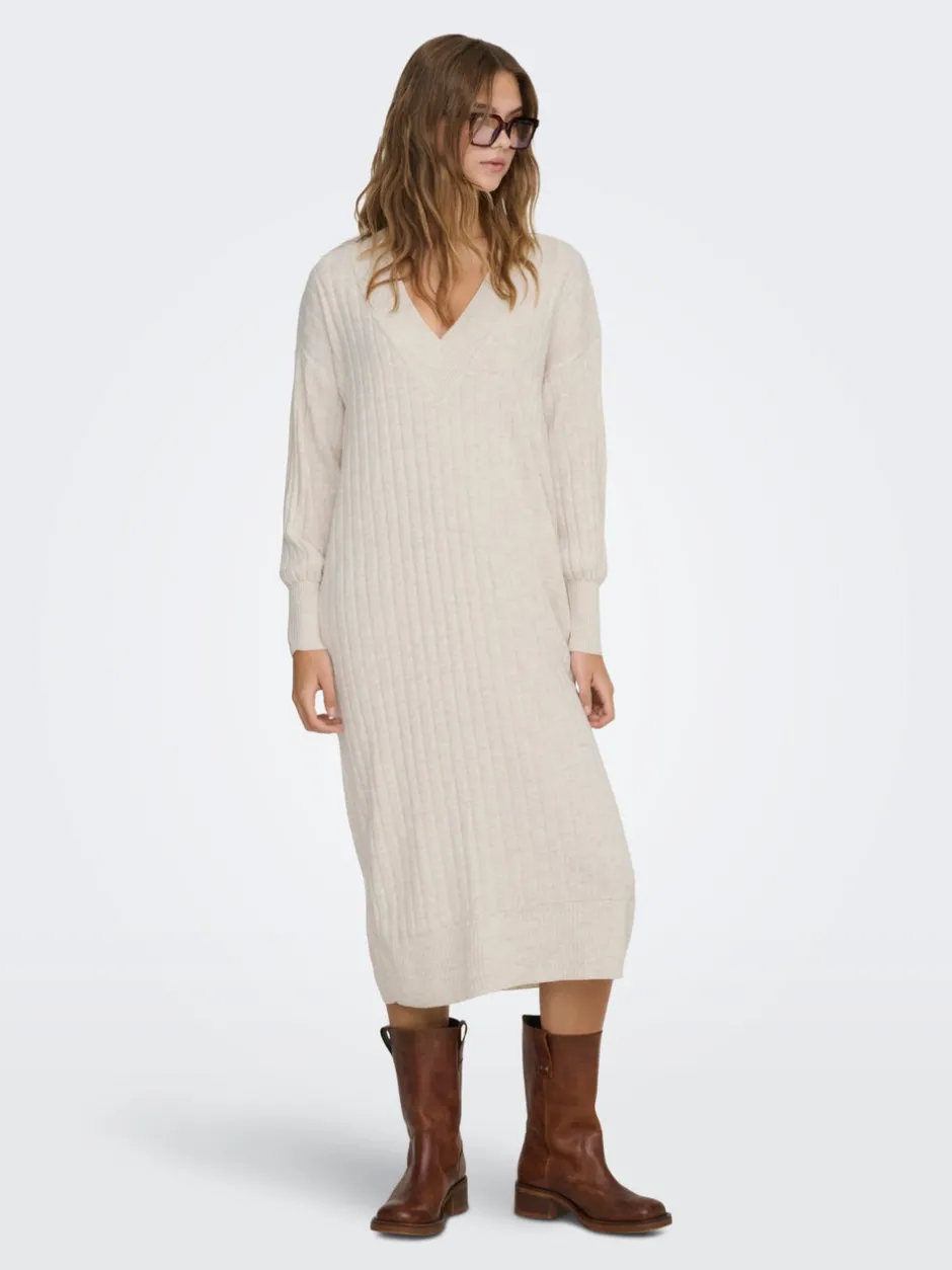 Best ONLNEW Lang kjole Dame Strik & Cardigans|Kjoler