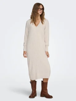 Best ONLNEW Lang kjole Dame Strik & Cardigans|Kjoler