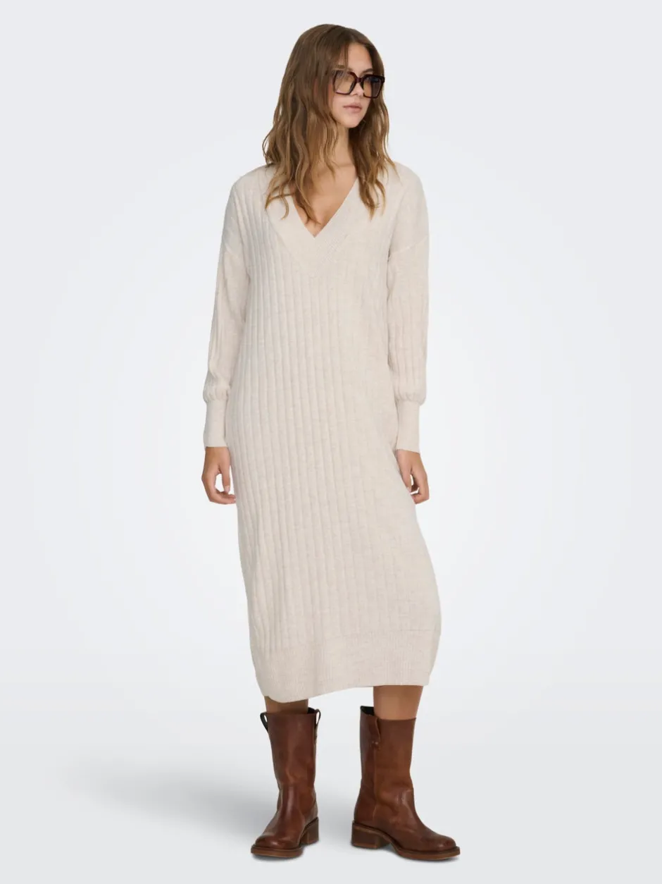 Best ONLNEW Lang kjole Dame Strik & Cardigans|Kjoler