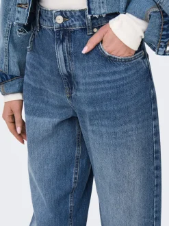 Sale ONLNEXA Mellemhøj talje Baggy fit Jeans Dame Jeans|Jeans