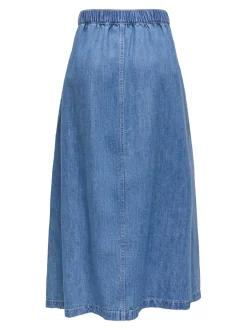 Hot ONLNOEMI Denim-nederdel Midinederdel Dame Nederdele|Denimnederdele