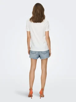 Clearance ONLPACY Høj talje Regular fit Denim-shorts Dame Shorts|Double Denim