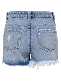 Best ONLPACY Høj talje Regular fit Denim-shorts Dame Shorts|Double Denim