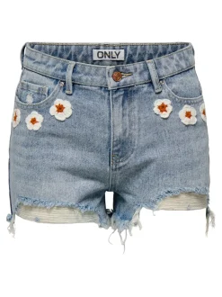 Outlet ONLPACY Høj talje Regular fit Denim-shorts Dame Shorts|Double Denim