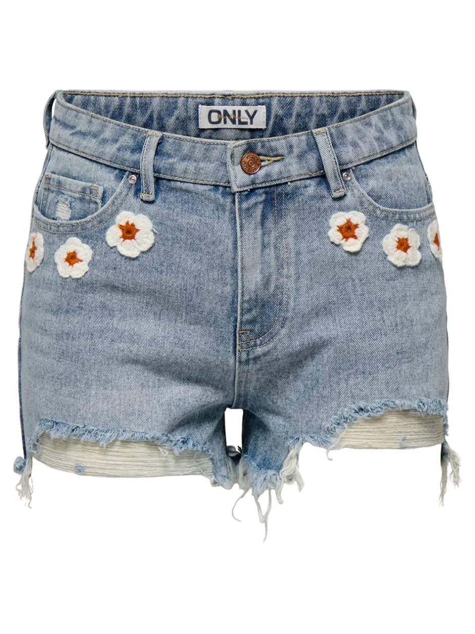 Outlet ONLPACY Høj talje Regular fit Denim-shorts Dame Shorts|Double Denim