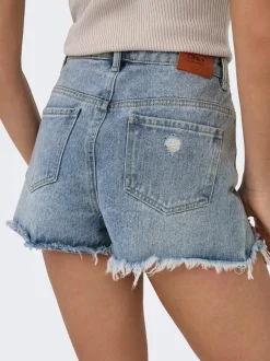 Outlet ONLPACY Høj talje Regular fit Denim-shorts Dame Shorts|Double Denim