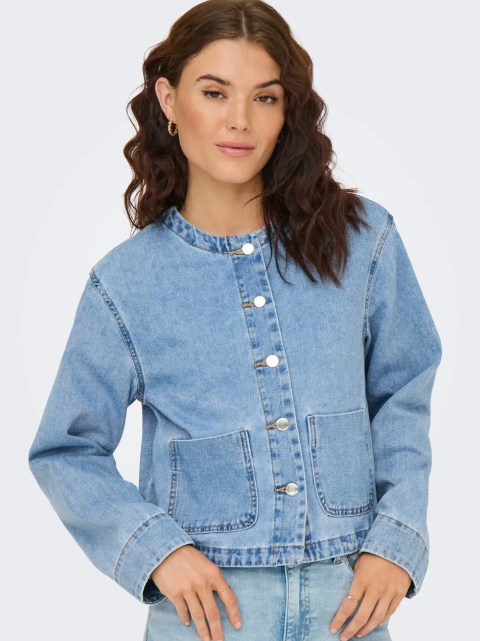 Sale ONLPALMA Denimjakke Dame Jakker Og Frakker|Double Denim