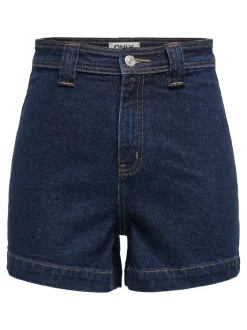 Best ONLPARIS Høj talje Regular fit Denim-shorts Dame Shorts|Double Denim
