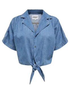 Sale ONLPAULA Denim-skjorte Dame Double Denim|Skjorter
