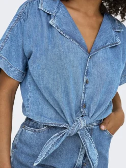 Sale ONLPAULA Denim-skjorte Dame Double Denim|Skjorter