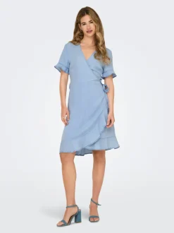 Discount ONLPEMA Kort kjole Dame Kjoler|Double Denim