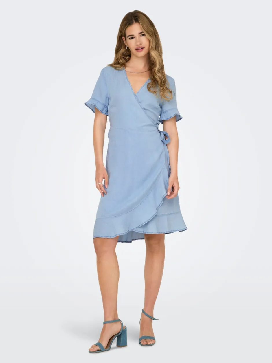 Discount ONLPEMA Kort kjole Dame Kjoler|Double Denim