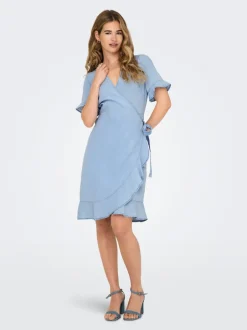 Discount ONLPEMA Kort kjole Dame Kjoler|Double Denim