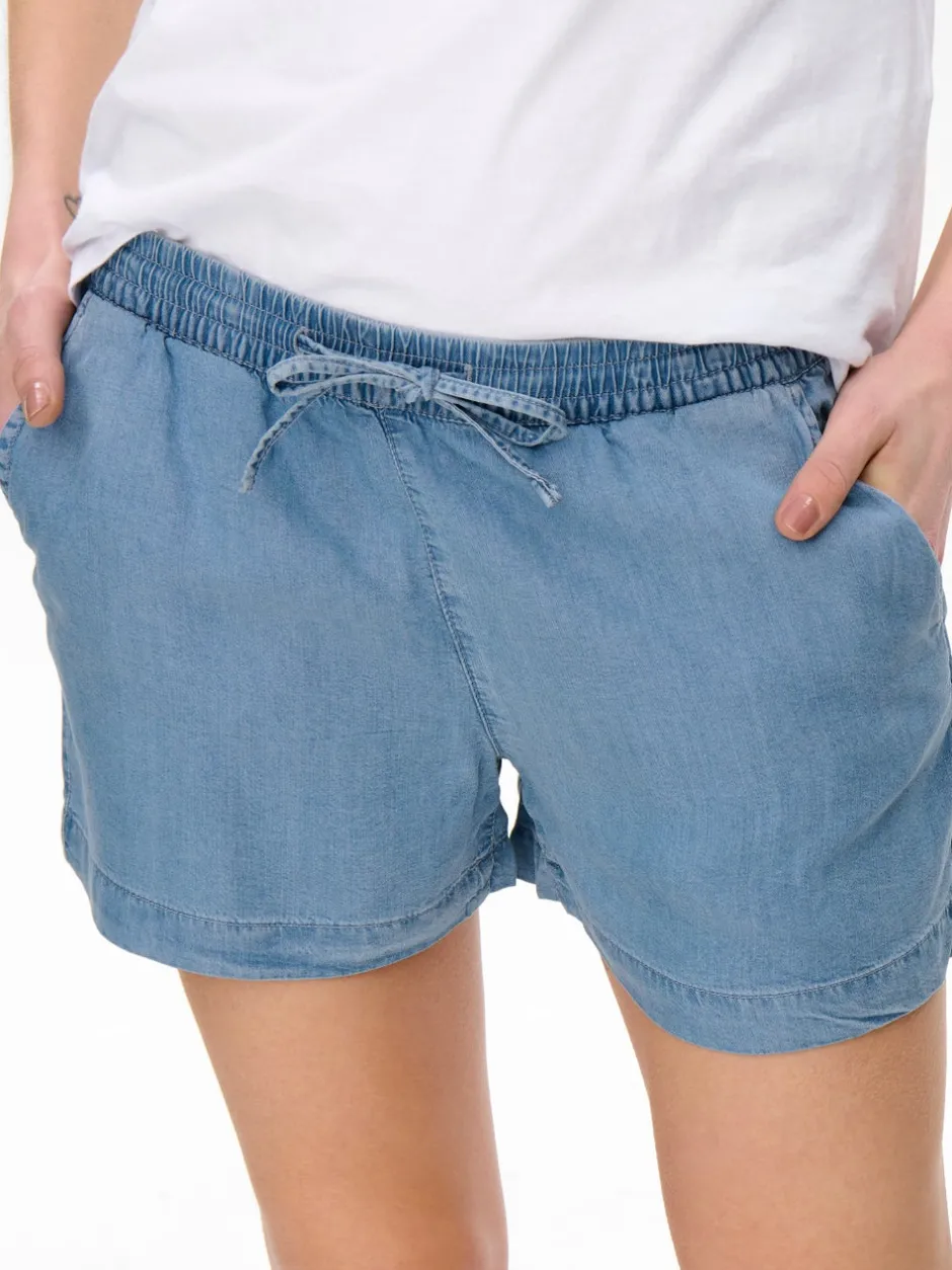 Clearance ONLPEMA Mellemhøj talje Relaxed fit Denim-shorts Dame Shorts|Double Denim