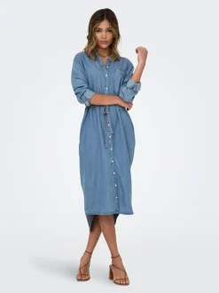 Discount ONLPEMA Midikjole Dame Kjoler|Double Denim