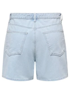 Outlet ONLPHINE Høj talje Regular fit Denim-shorts Dame Shorts|Double Denim