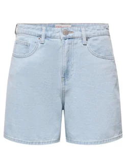 Outlet ONLPHINE Høj talje Regular fit Denim-shorts Dame Shorts|Double Denim