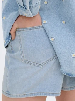 Online ONLPHINE Mellemhøj talje Regular fit Denim-shorts Dame Shorts