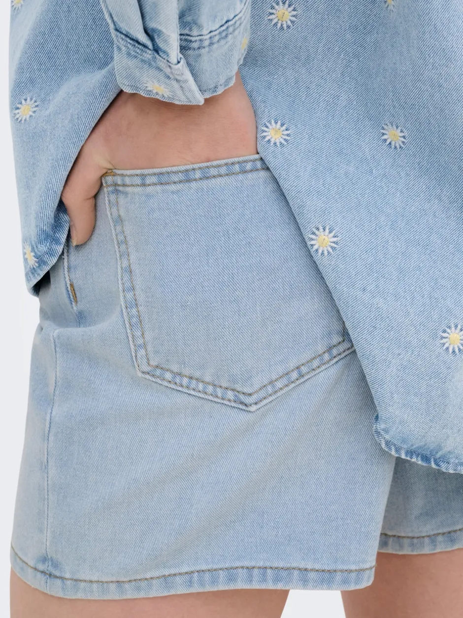 Online ONLPHINE Mellemhøj talje Regular fit Denim-shorts Dame Shorts