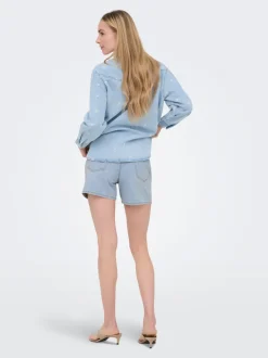 Online ONLPHINE Mellemhøj talje Regular fit Denim-shorts Dame Shorts