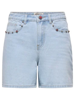 Online ONLPHINE Mellemhøj talje Regular fit Denim-shorts Dame Shorts