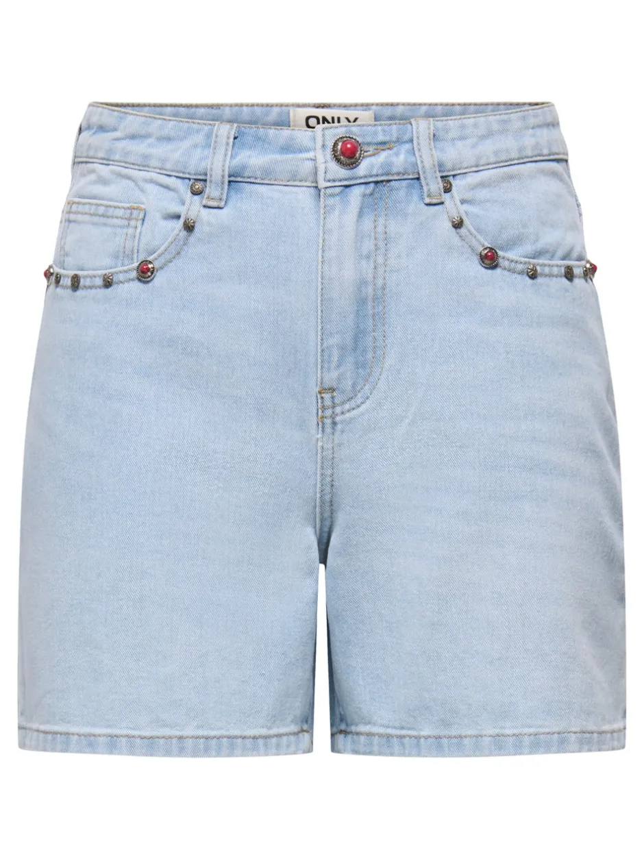 Online ONLPHINE Mellemhøj talje Regular fit Denim-shorts Dame Shorts