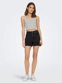 Sale ONLPHINE Normal talje Regular fit Denim-shorts Dame Shorts|Double Denim