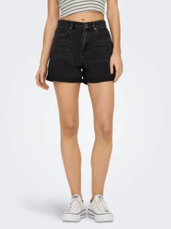 Sale ONLPHINE Normal talje Regular fit Denim-shorts Dame Shorts|Double Denim