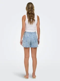New ONLPHINE-AUDE Høj talje Regular fit Denim-shorts Dame Shorts|Double Denim