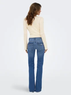 New ONLPHOEBE Lav talje Flared fit Jeans Dame Jeans|Jeans